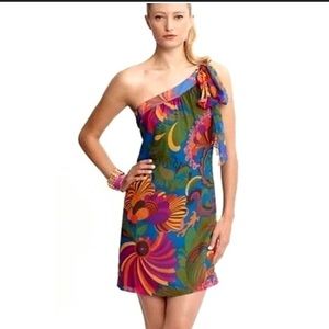 BANANA REPUBLIC Trina Turk Silk One ShoulderDress